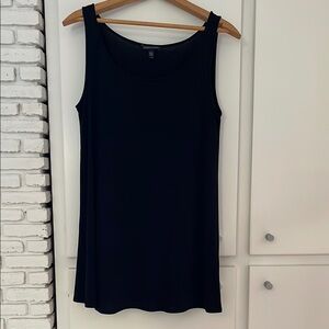 Eileen Fisher. Black, silk, tank top. Size small.